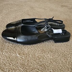 A New Day Black Slingback Flats
